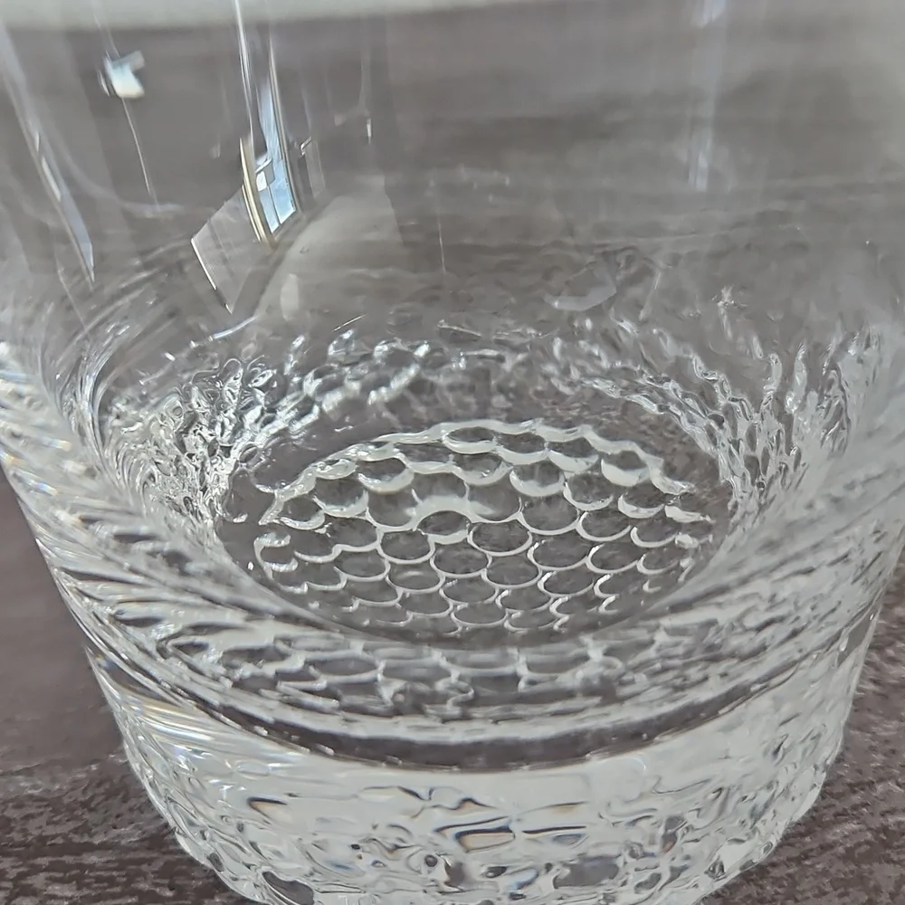 Crate & Barrel Elegant Clear Double Old Fashion Drinkling Glasses